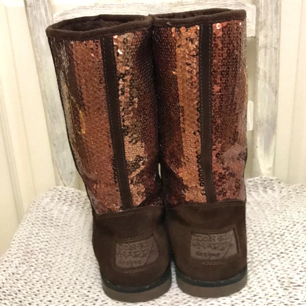Ed Hardy Sequined Boots Y2K
